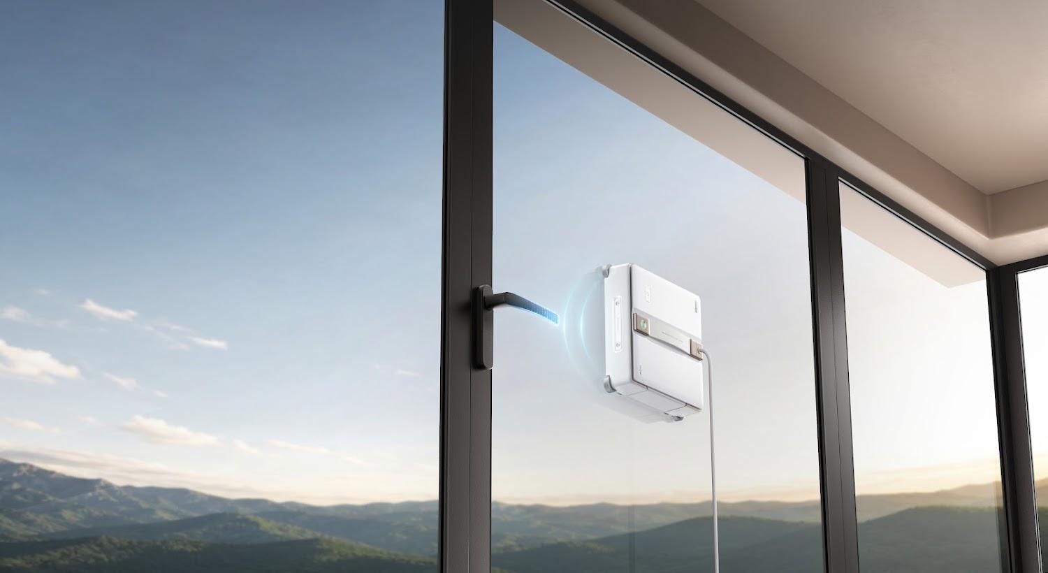 MOVA T1 Station: Fensterputzroboter mit Warmwasser und vier Eckbürsten