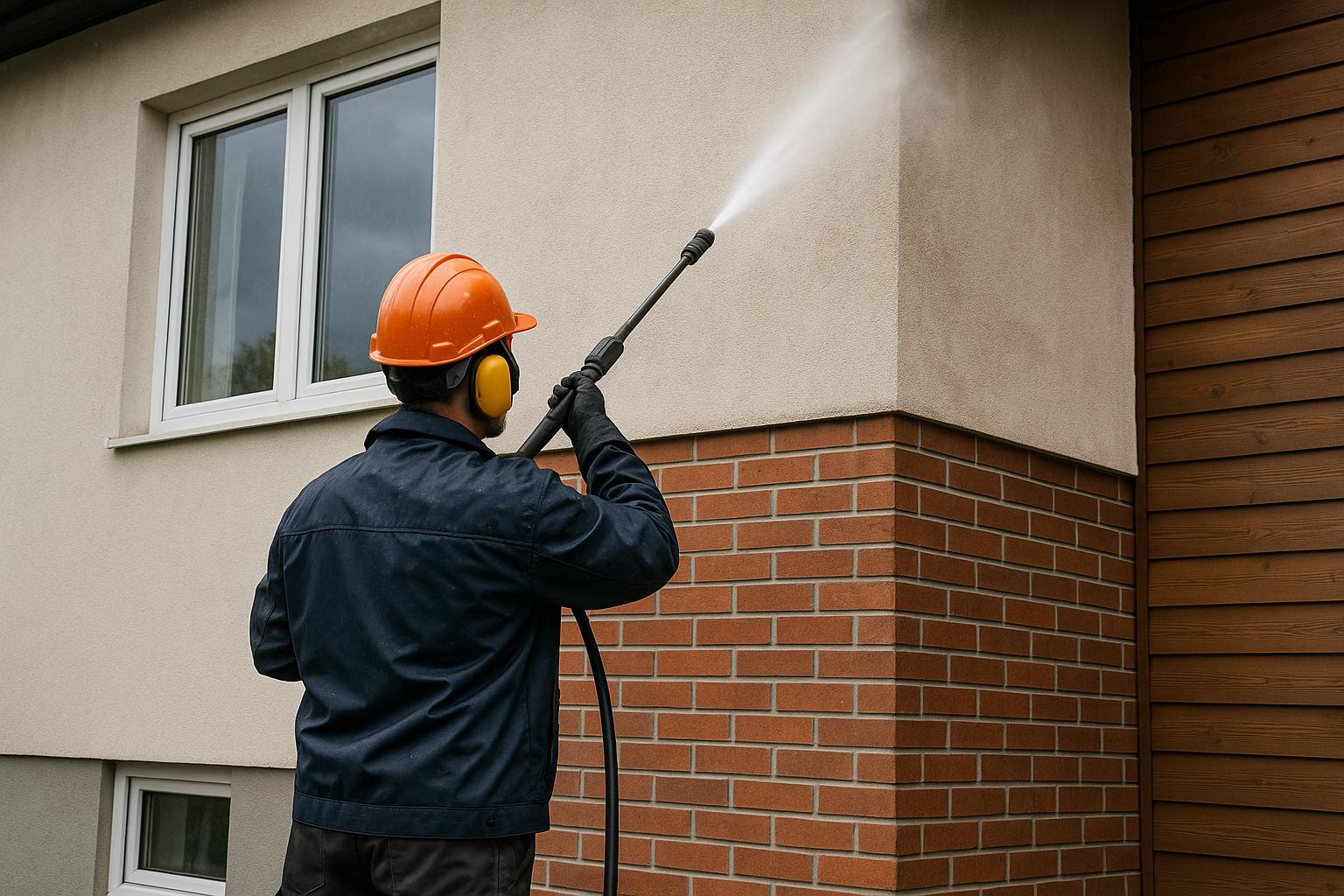 Fassadenreinigung mit dem Hochdruckreiniger: Putz, Klinker und Holz sicher säubern