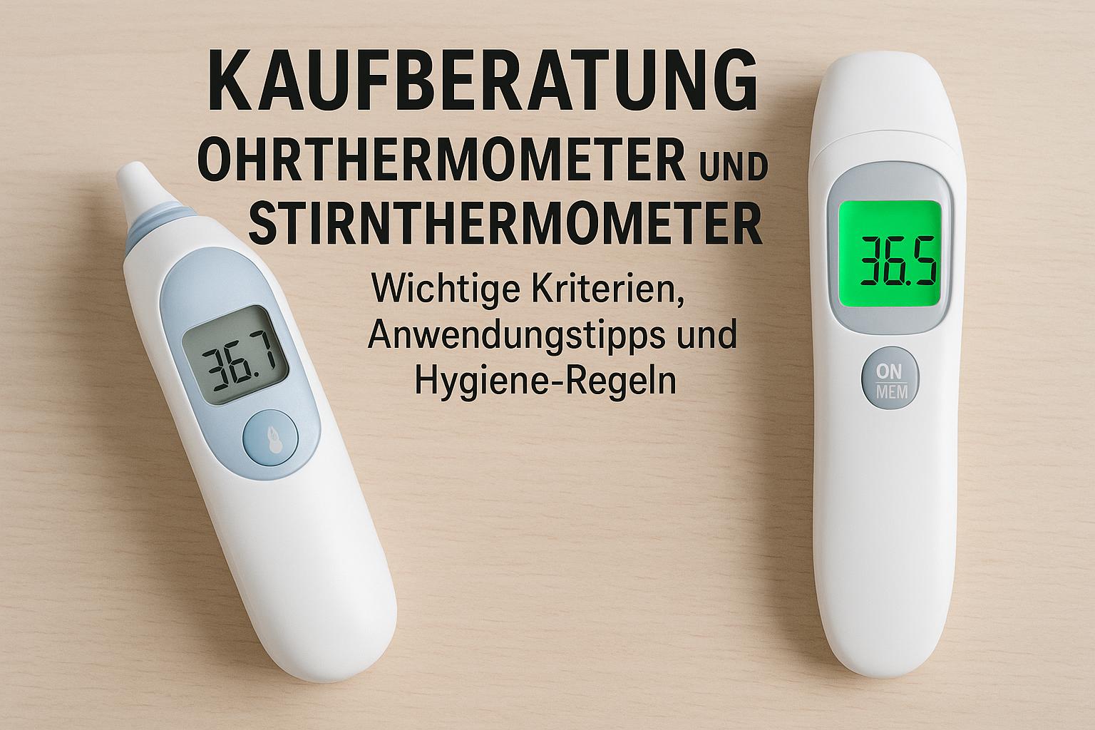 Kaufberatung Ohrthermometer und Stirnthermometer: Kriterien, Anwendungstipps und Hygiene