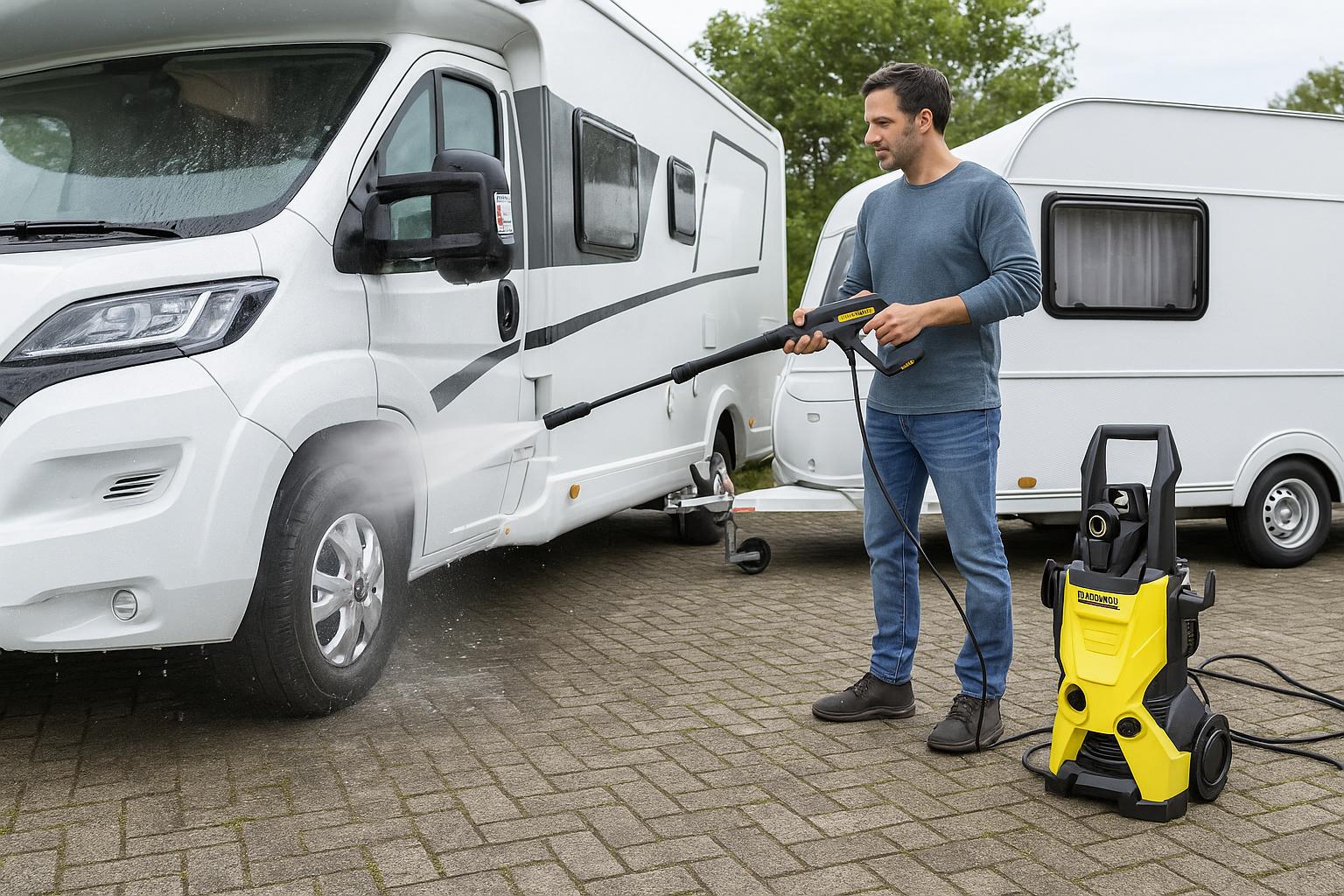 Kärcher Hochdruckreiniger am Wohnmobil: Außenreinigung leicht gemacht