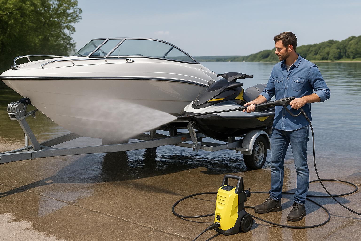 Boot, Jet-Ski und Trailer reinigen: Hochdruckreiniger am Wasser richtig einsetzen