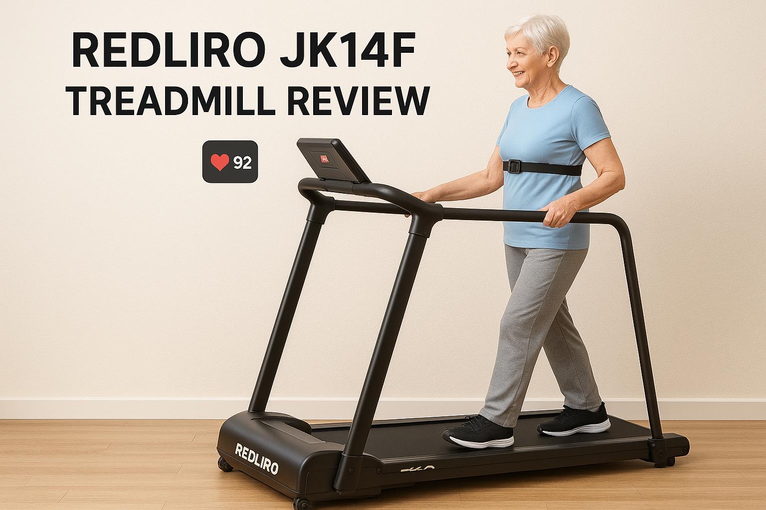 Redliro JK14F Treadmill Review: Heart Rate Monitoring and Long Handrails for Safer Senior Workouts