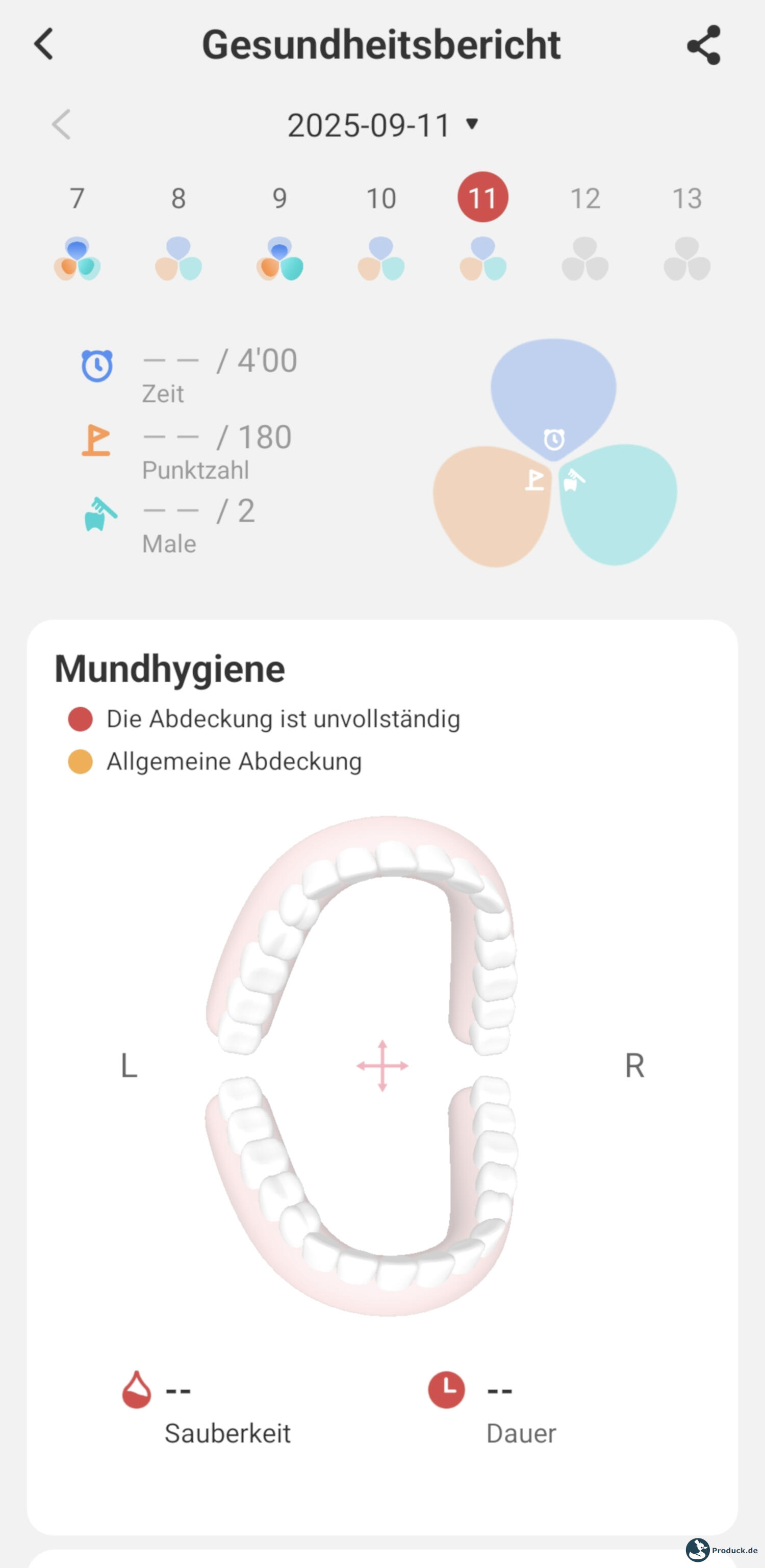 Oclean X Pro 20 S Test App Screenshot